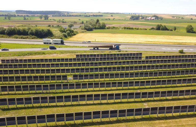 Aasen Agrivoltaics Solar Plant With Walls Of Vertical Bifacial Modules Near Donaueschingen Germany 7