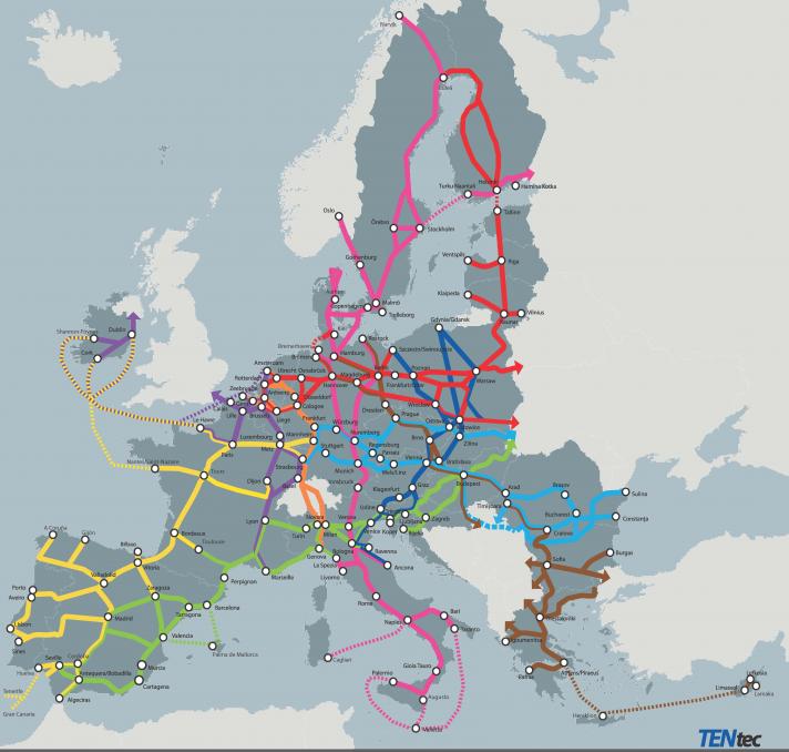 Ten-T Mapa