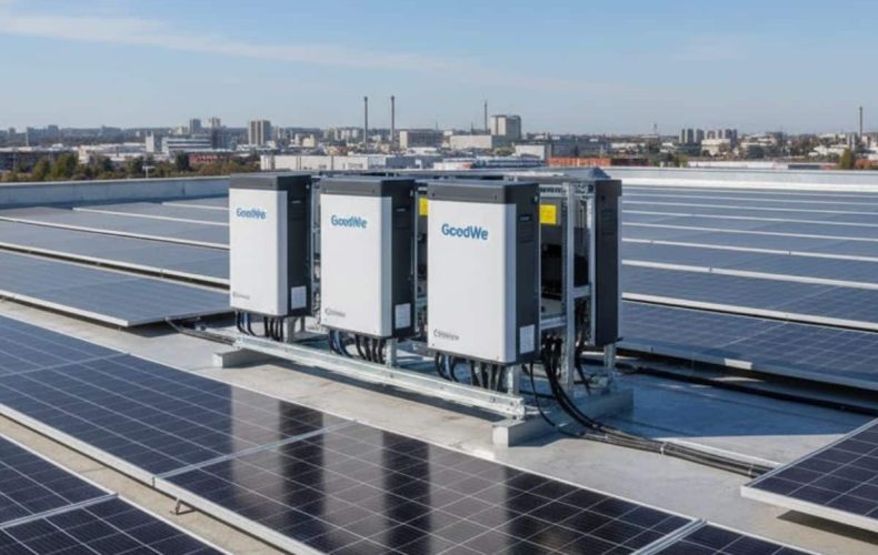 Goodwe Lança Inversor Solar Híbrido De 100 Kw Para Potenciar O Autoconsumo 18 Inversores Híbridos Goodwe Série Et De 100 Kw Instalados Numa Cobertura Industrial Com Painéis Solares Fotovoltaicos